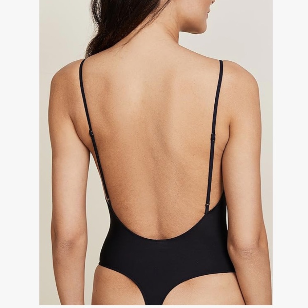 Only Hearts Black Second Skins Low Back Thong Bodysuit Size S NWT - Picture 2 of 9